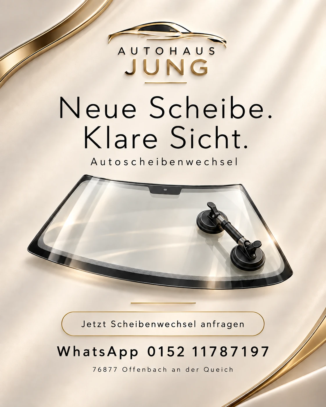 Autohaus Jung – Neue Scheibe. Klare Sicht. Autoscheibenwechsel. Windschutzscheibe.